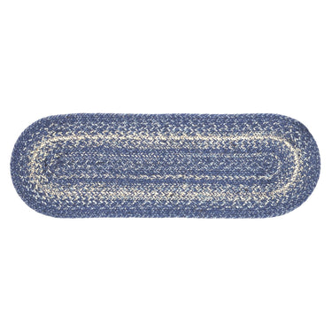 Great Falls Blue Jute Braided Oval Runner 8x24 VHC Brands - The Fox Decor